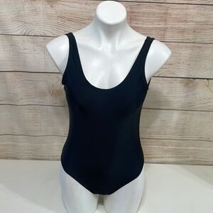 Leoparts Women's Retro 80s/90s High Cut Low Back M Black One Piece Swimsuits